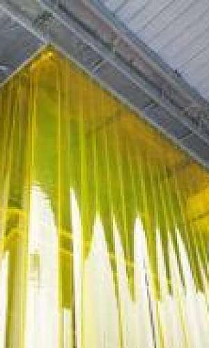 Cortina de PVC amarela Cortina de PVC amarela