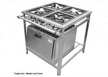 Fogão industrial 4 bocas com forno Fogão industrial 4 bocas com forno