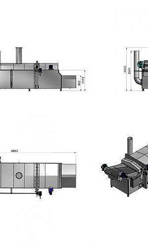 Máquina para fritar batata Máquina para fritar batata