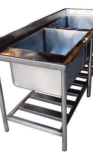 Mesa inox com cuba industrial Mesa inox com cuba industrial