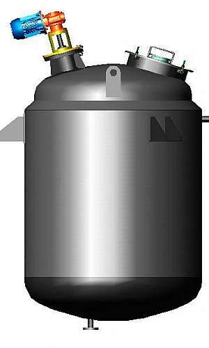 Tanque misturador com agitador Tanque misturador com agitador